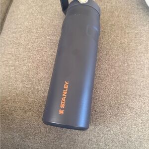 Stanley Gray Water Bottle with Orange Logo